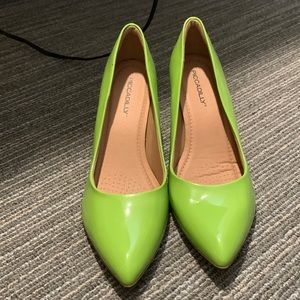 Green Piccadilly Heels